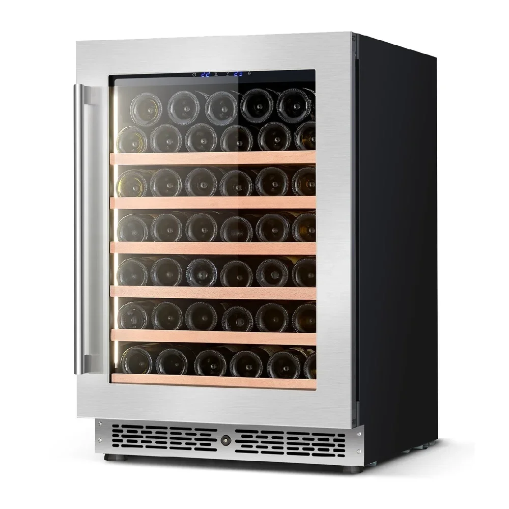 140L 53 Bottles Fan Cooling Wine Cellar Built-in Wine Refrigerator For Home