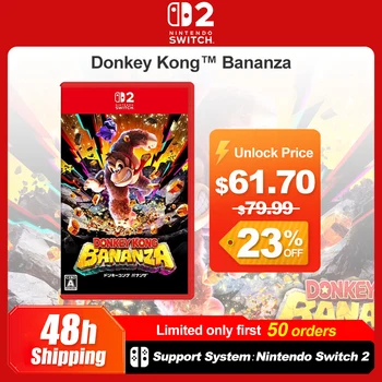 Nintendo Switch 2 Donkey Kong Bananza Juegos Offerte di giochi 100% Nuovo supporto per carte da gioco fisiche originali 1-2 giocatori per Switch 2
