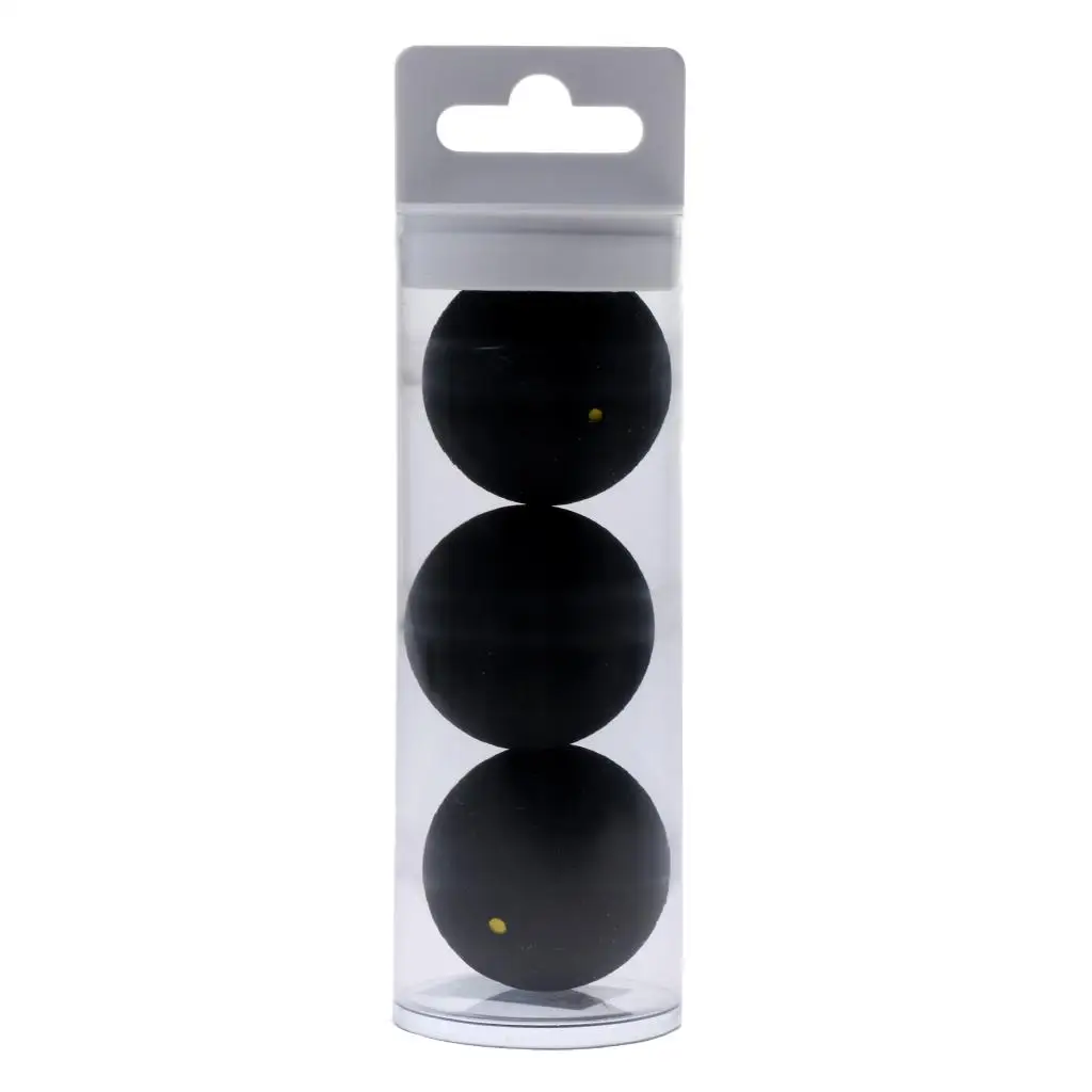 3Pcs Outdoor/Indoor Sports Single Dot Squash Balls 4cm/1.6`` professional rubber Ball