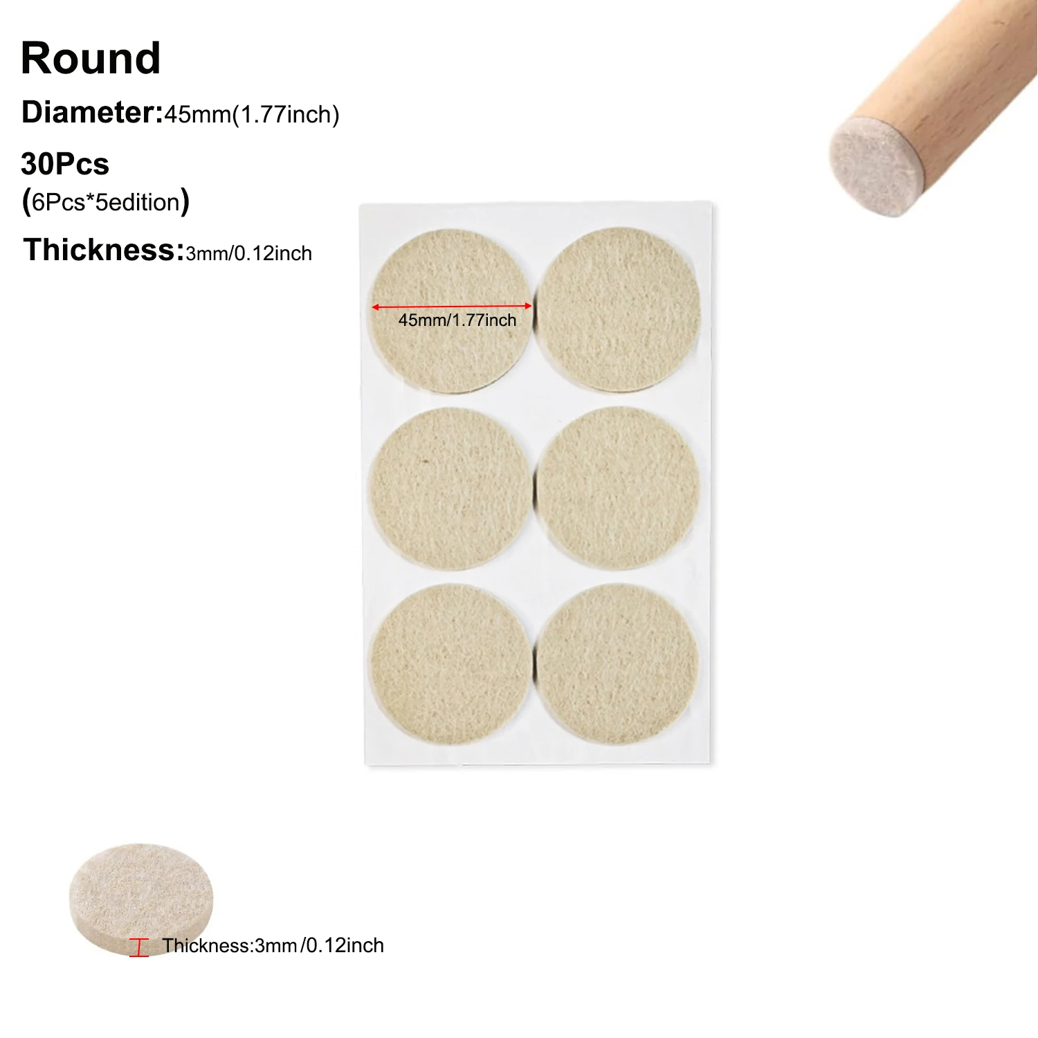 Felt Furniture Pads: Self-Adhesive Floor Protectors