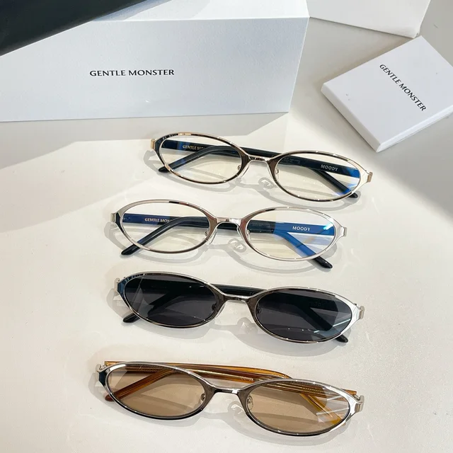 GENTLE MONSTER MOODY – lunettes de soleil ovales Uv400, en alliage, de luxe, pour hommes et femmes, de haute qualité, avec étui 1