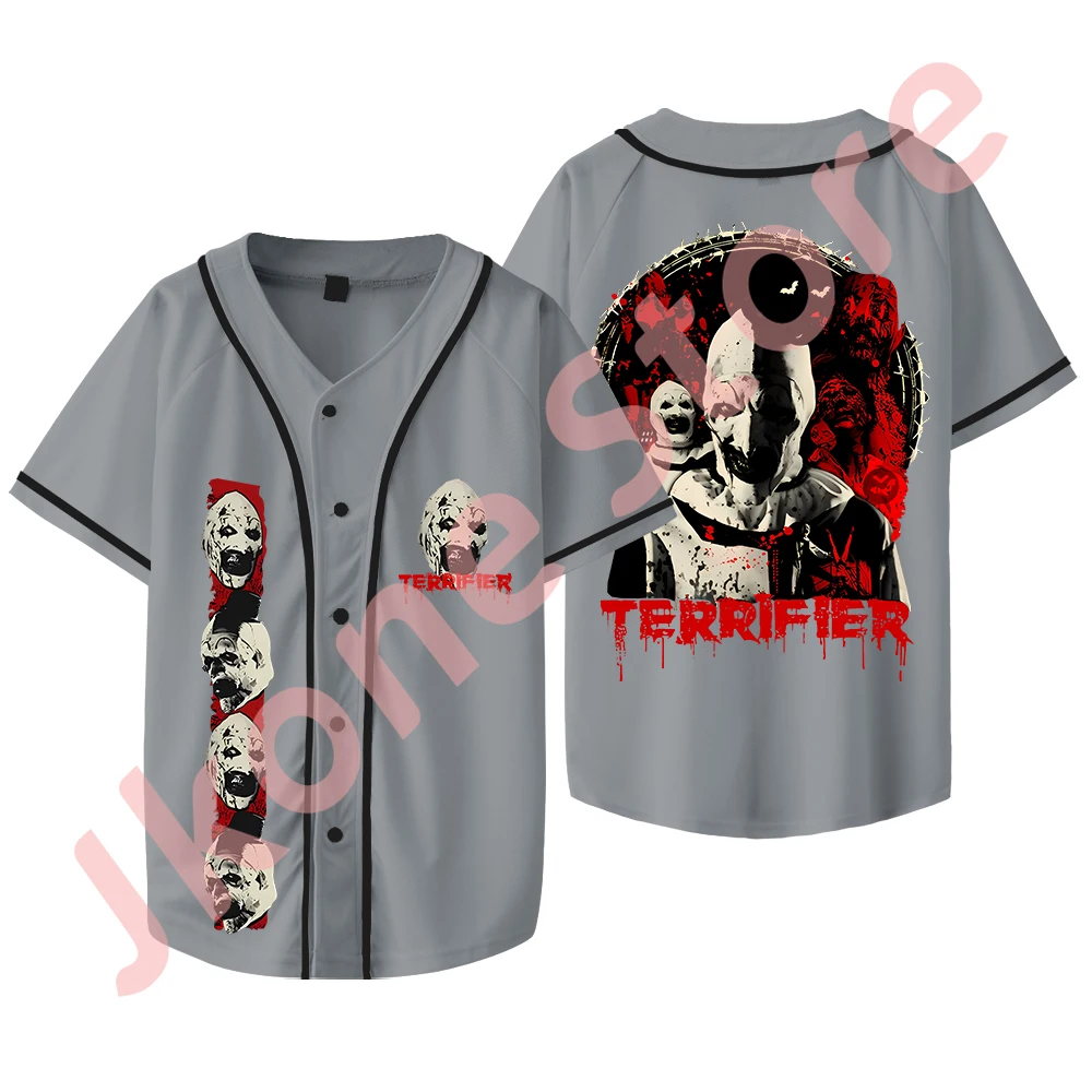 Terrifier Kill T-shirts Halloween Horror Movie Merch Baseball Jacket Cosplay Women Men Fashion Casual Short Sleeve 5
