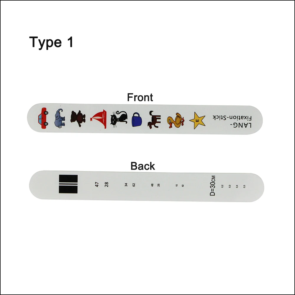 Children Fixation Bar with Red Green Anti-Suppression Check Vision Tester Cartoon Pattern Fixation Stick Kid Fixation Stick