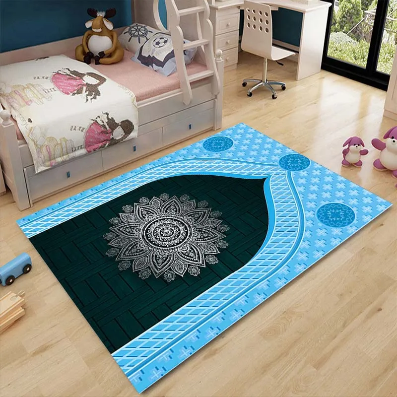 Muslim Prayer Non-slip Carpet Room Mat Square Removable Kitchen Bathroom Floor Waterproof Carpet Mat Bedroom Furry Tapis