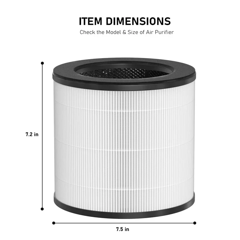 Filtre HEPA inséré dans le purificateur Okaysou Cayman, prêt à être utilisé.