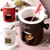 Fondue Mug Ceramic Small Cheese chocolate Melting Fondue Pot Chocolate Fondue Mugs Home Snack Candy Chocolate Melter Pot