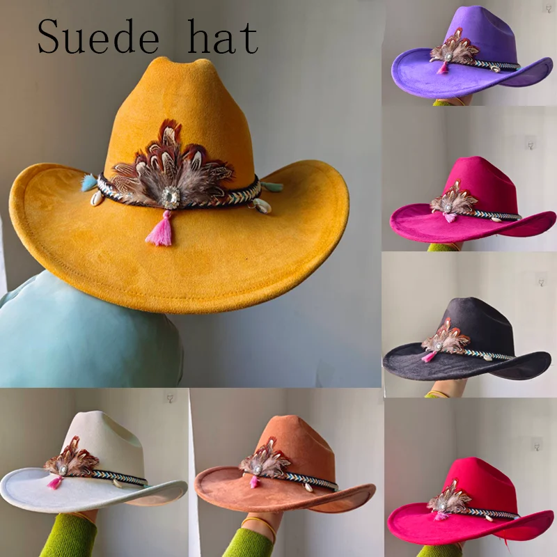 Xingyue Aile top hoed Cowboy hoed Nieuwe Herfst en Winter Wollen Jazz Hoed Retro Klassieke Platte