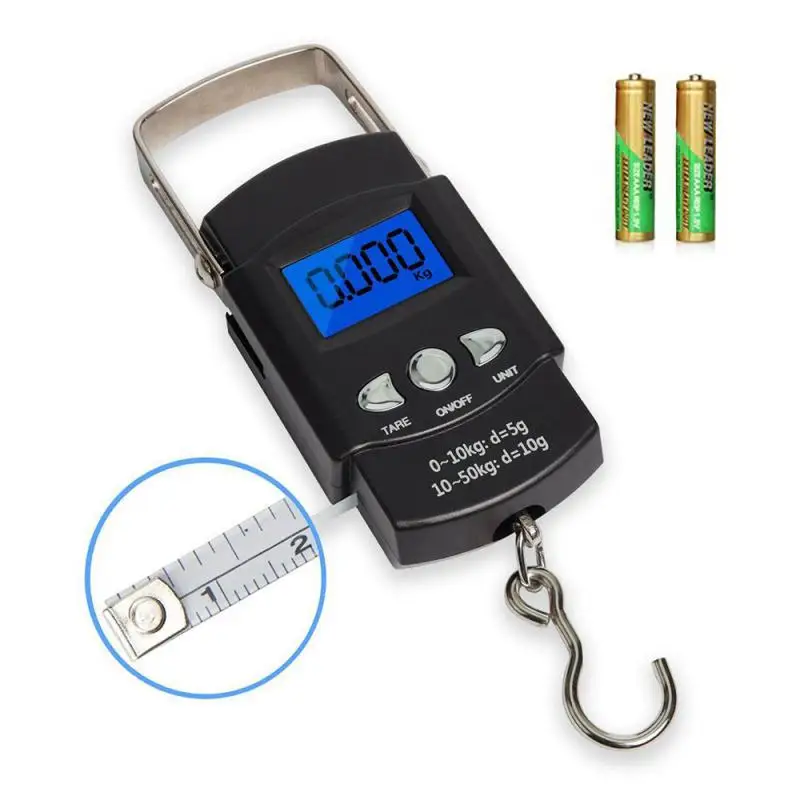 Portable Digital Scale Lcd Display Suitcase Travel Handheld Weighing Hanging Scale For Fishing Accessories Electronic Balance