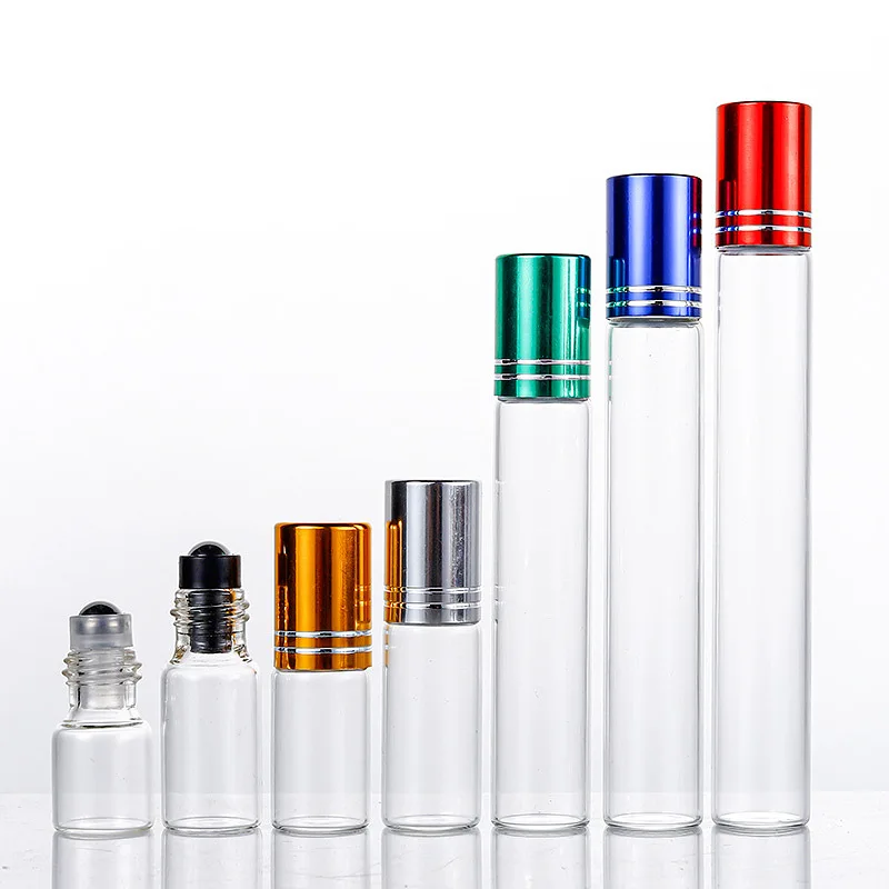 

200x wholesale 1ml 2ml 3ml 5ml 10ml 12ml 15ml Perfume, essential oil travel bottle, sample test vial, rolling metal/glass ball