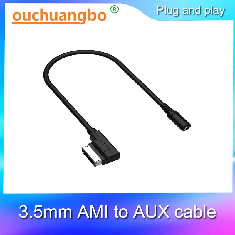 3.5mm AMI to AUX audio cable For A1 A3 A4 A5 A6 A7 A8 Q2 Q3 Q5 Q7 S5 S6 S7 Benz W212 S212 W218 C300 W207 W204 W221