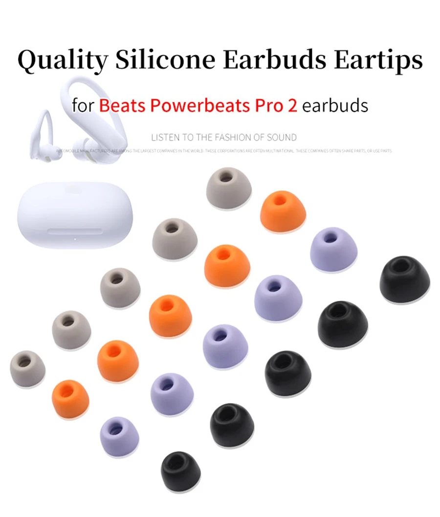 6Pcs Silicone Ear Tips for Beats PowerBeats Pro 2 True Wireless Earbuds Eartips Powerbeats Pro2 TWS Tips headphones Earplugs
