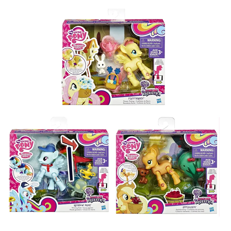 

Hasbro My Little Pony Fluttershy Радуга тире передвижной шарнир аксессуар Applejack декоративные креативные Забавные игрушки подарок для детей