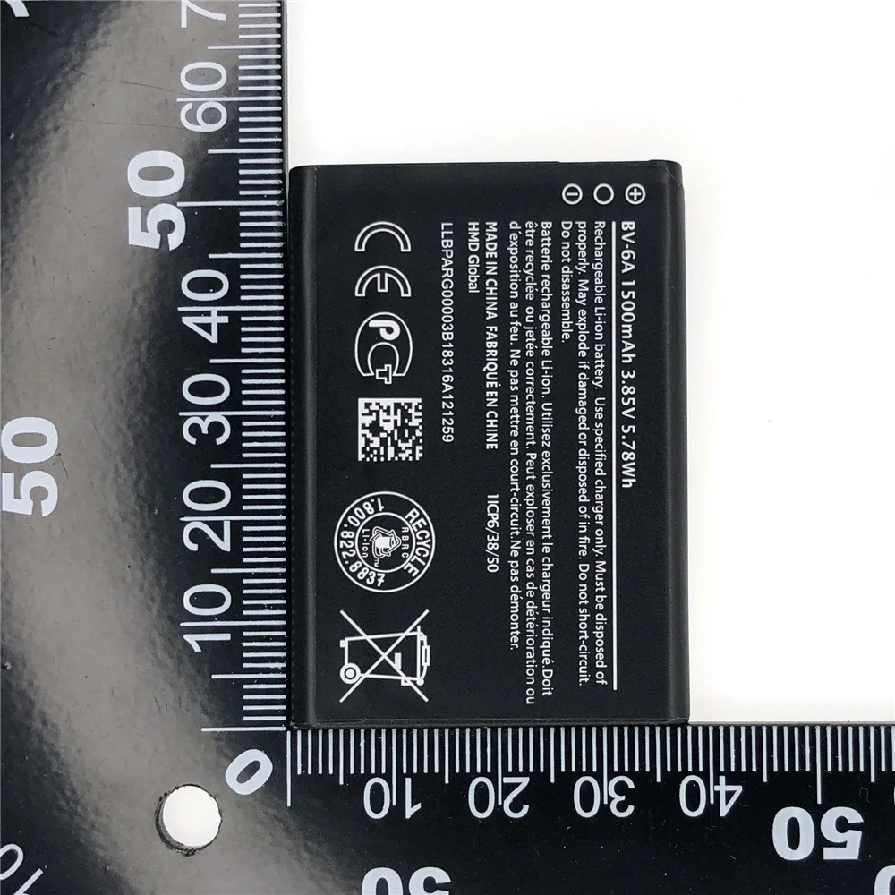 1PCS 2PCS BV 6A BV6A BV-6A 1500mAh Battery For Nokia Banana 2060 3060 5250 C5-03 8110 4G High Quality Batteries