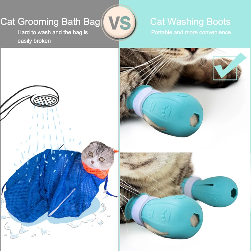Cat Claw Protector Bath Anti-Scratch Shoes 2