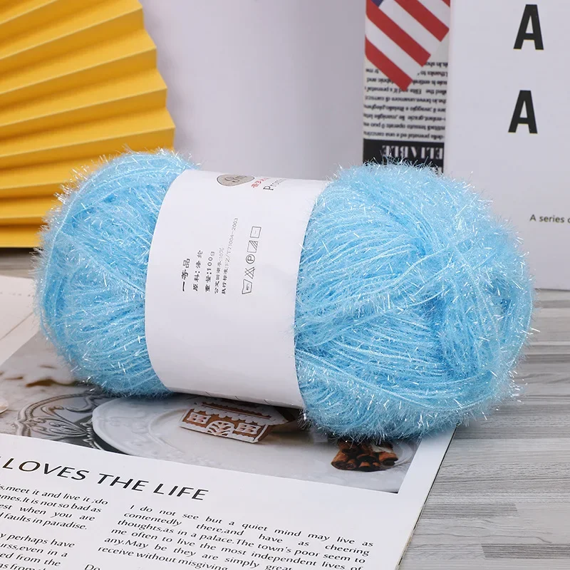 YOMDID 100g Glass Silk Wool Hand Knitting Yarn DIY Handcraft Doll Sweater Hat Bag Making Crochet Thread Knitting Wool Line 2
