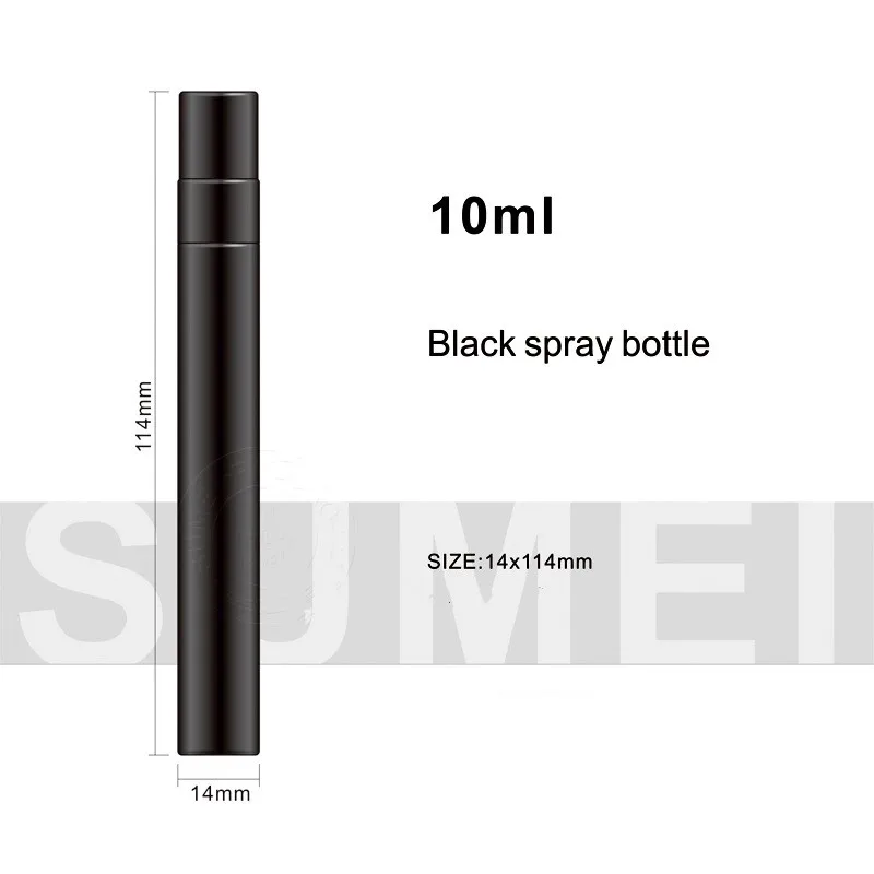 10ml Black Perfume Refillable Bottles Electroplated Spray Bottle Mini Perfume Glass Empty Cosmetics Bottle Sample Test Tube 6
