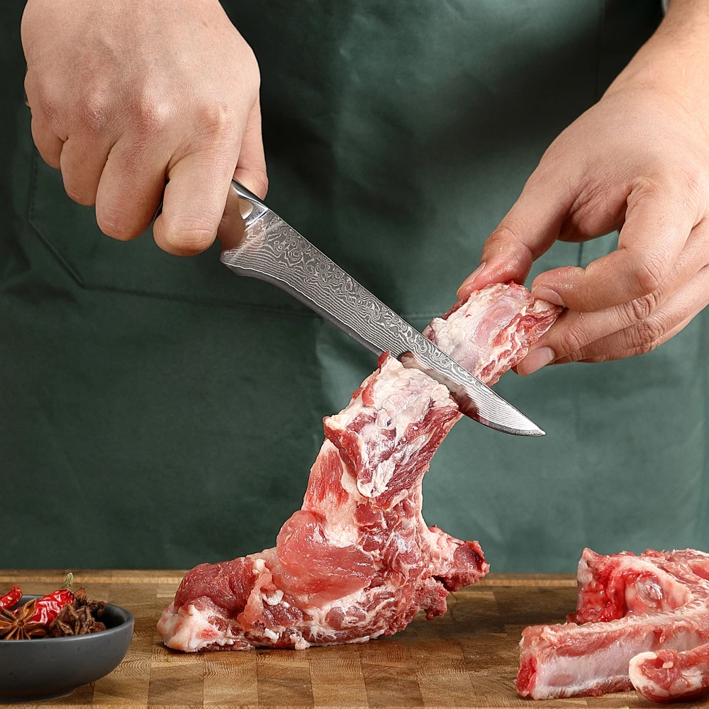 Classic 6" Inch Boning Fillet Knife Ultra Sharp Bone Slicing Knife 5