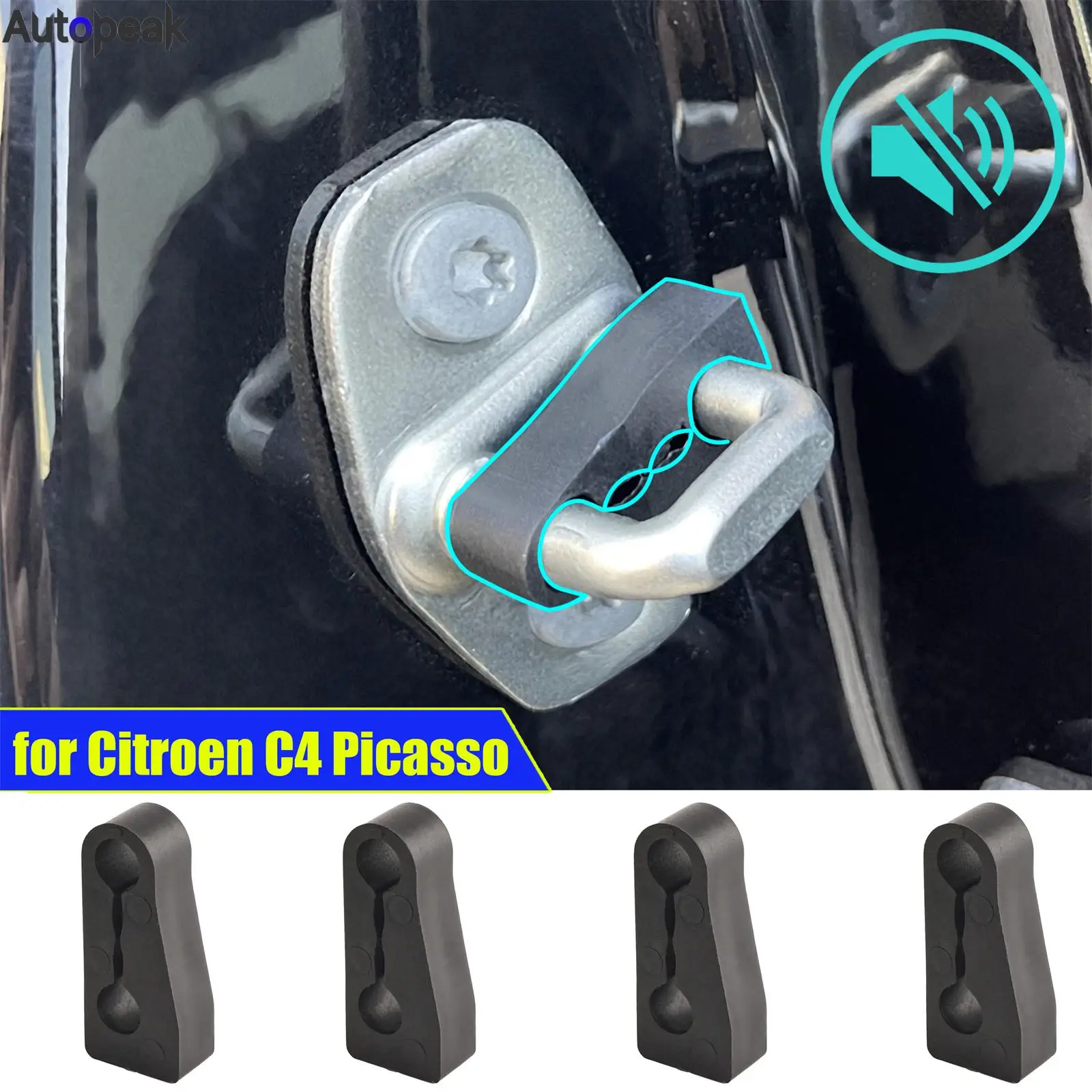 

Sound Damper Door Lock Buffer For Citroen C3 C4 C5 DS3 DS4 DS5 Picasso Berlingo Rattling STOP Soundproof Screaks Deaf Seal