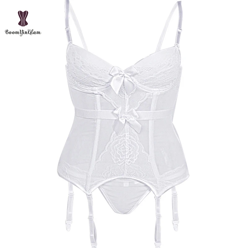 Padded Bra Lingerie Corset Sexy Women Night Wear Waist Trimmer Lace Transparent Elastic Boned Waist Slimming Underwear Bustiers body shaper,waist trainer,corset bustier top,waist corset,lace lingerie,lace corset