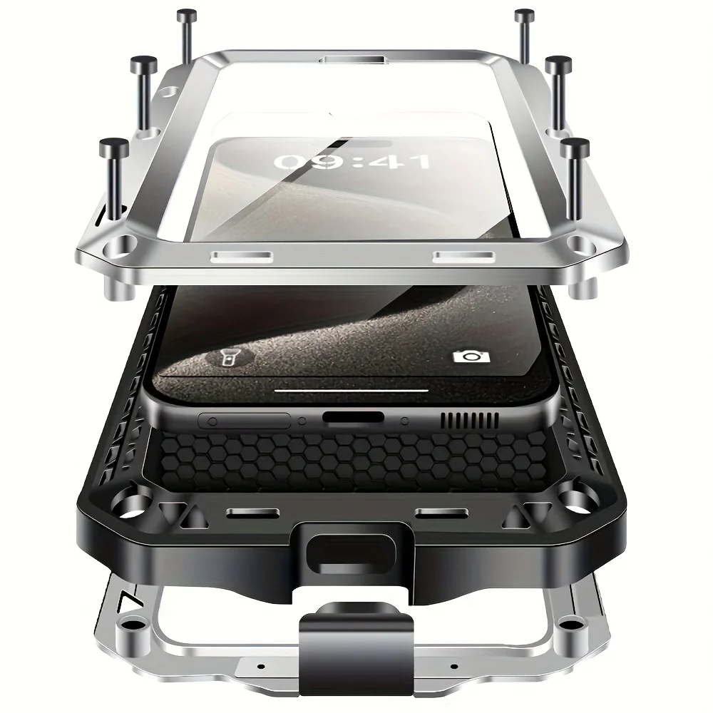 Premium Metal Doom Armor Case - 360° Shockproof Full Body Protective Cover