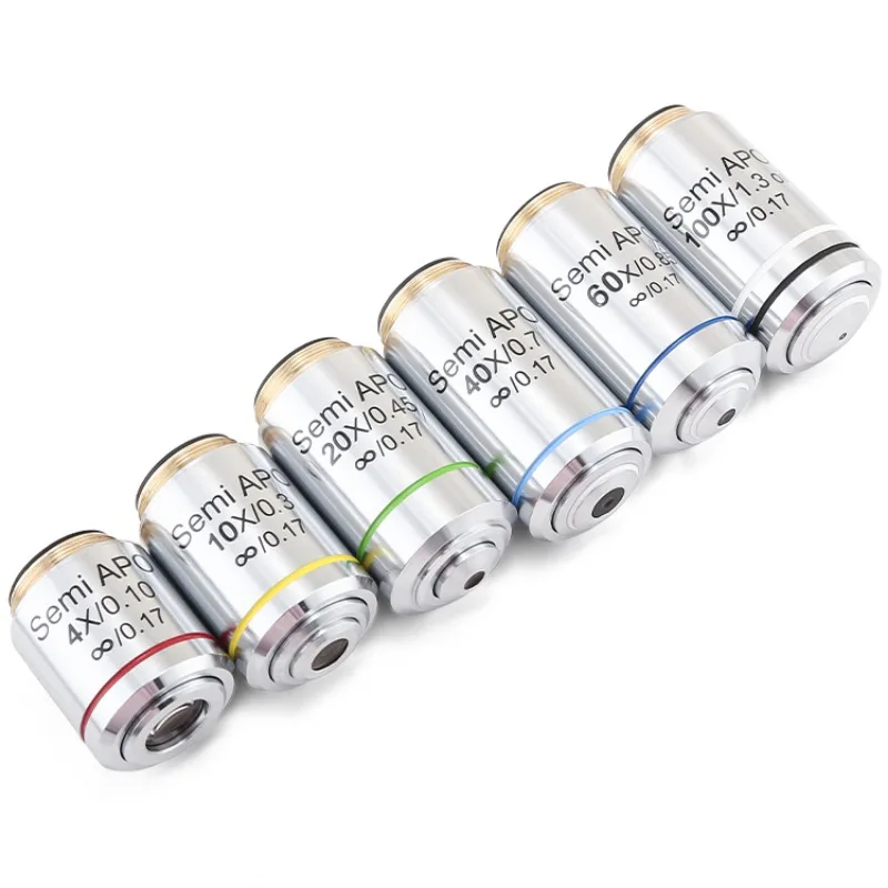 4X/10X/20X/40X/60X/100X Flat Field Semi-achromatic Infinite
