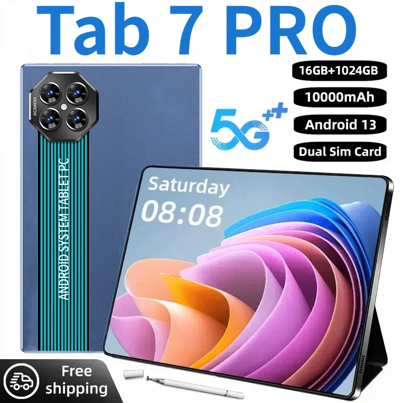 

2024 Original Global Version Pad 7 Pro Snapdragon 888 Tablets PC 16GB 1TB Android 13 Octa Core 11Inch HD 4K Screen 5G Wifi Tab
