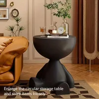 Modern Creative Bear-Shaped Plastic Nightstand Multi-Functional Bedside Table Easy Assembly for Living Room and Bedroom Storage 3