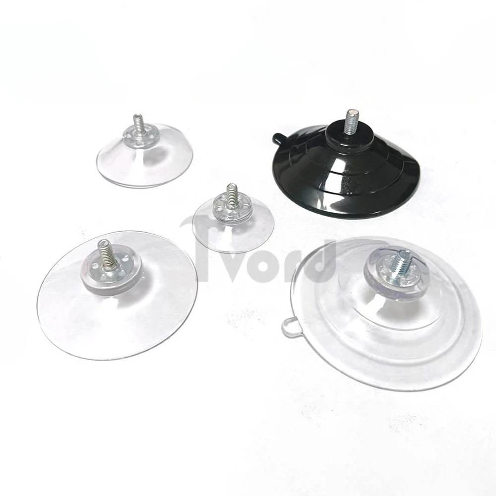 M4 M5 M6 M8 Transparent Suckers With Screw PVC Plastic Sucker Pad Holder Turn Nut Glass Table Tops Storage Tool Hooks