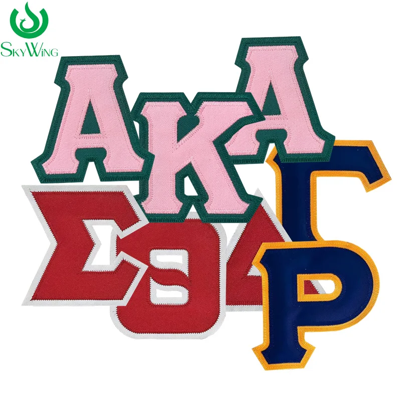 Twill Greek Sorority Stitch Letter Delta Sigma Theta Alpha Kappa Alpha Sigma Gamma Rho Iron On Twill Patch Per Giacca