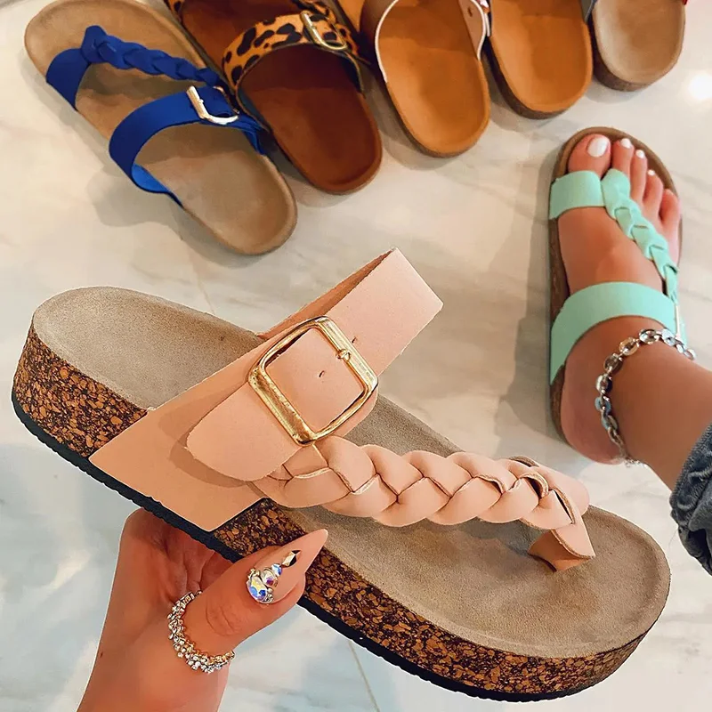 Women Sandals Summer Sandals Flat Beach Shoes Women Slip On Flip Flops Female Slippers Chaussure Femme Summer Footwear