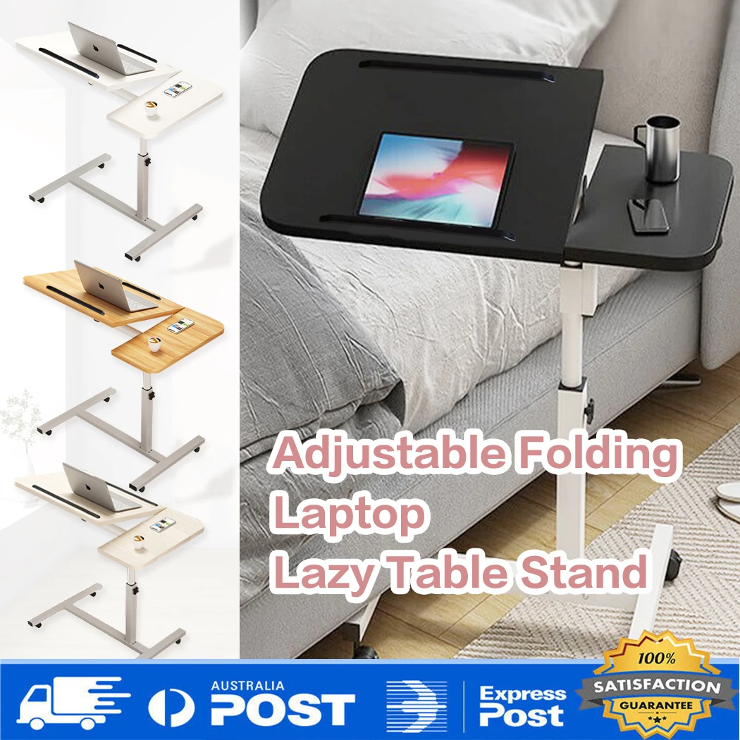PORIYA Adjustable Folding Laptop Lazy Table Stand Lap Room Sofa Bed PC Notebook Desk