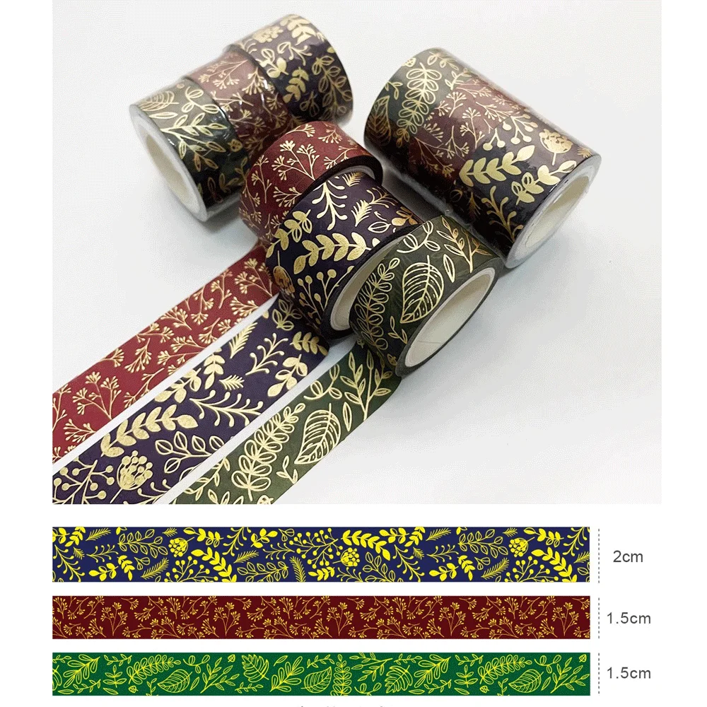 

Gold Foil Binding Tape Adhesive Sealing Diary Paper Tape Set