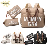 PANGDUBE 3pcs/set Mom Bag Large Capacity Diaper Bag Handbag Backpack for Father Baby Nappy Bag Maternity Bags Dad Backpack 1