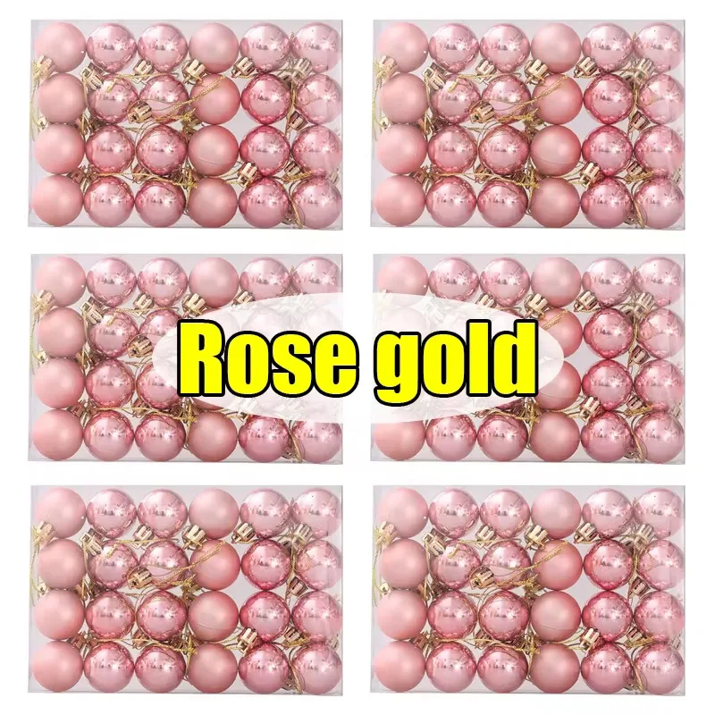 thumbnail image 1 of Juego de 24/144 mini bolas navideñas galvanizadas, colgante para árbol de Navidad, adorno colgante para fiesta de Año Nuevo, decoración del hogar, 1 of 5