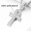 VANAXIN Ankh Necklace Cross Pendant  Egyptian Jewelry Hip Hop Style Iced Out Cubic Zircons Bling Rhinestone Egypt Small Chain Bo 5