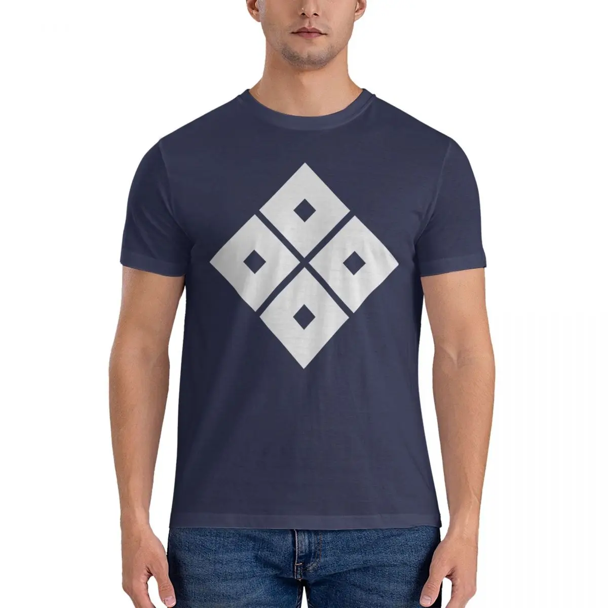 thumbnail image 1 of Camisetas Kamei novedosas para hombre, de algodón, con cuello redondo y logotipo del clan japonés, camisetas de manga corta con gráficos., 1 of 7