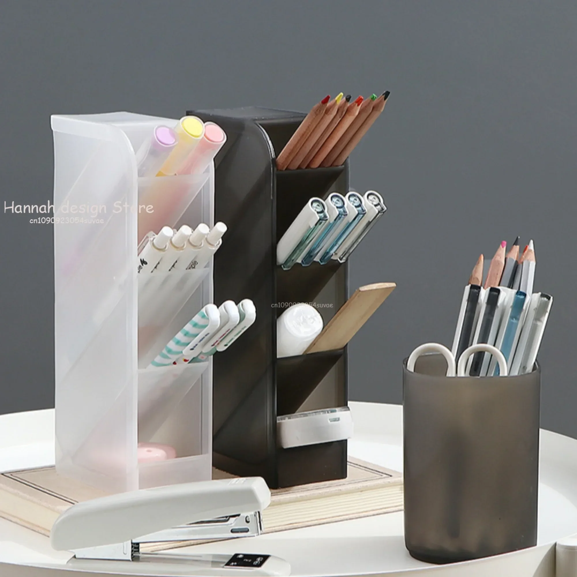 Multifunctional Creative Desktop Organizer Pen Holder Makeup Storage Box School Office Accessories Stationery Organizers pen holder,stationery organizer