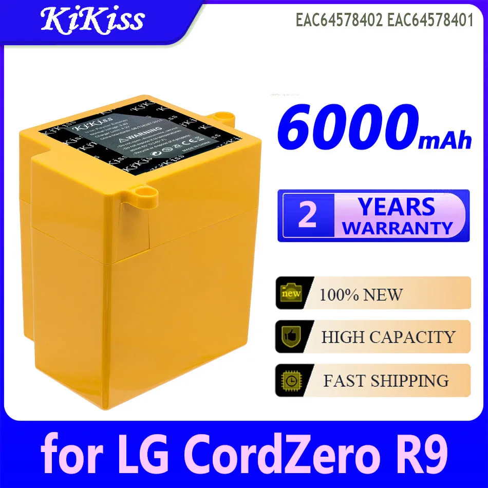 

6000mAh KiKiss Powerful Battery EAC64578402 EAC64578401 for LG CordZero R9 R9MASTER