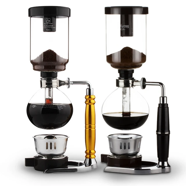  Japanese Style Siphon Coffee Maker Tea Siphon Pot Vacuum  Coffeemaker Glass Type Coffee Machine Filter Kahve Makinas 3cup 5cup  (3cup): Home & Kitchen