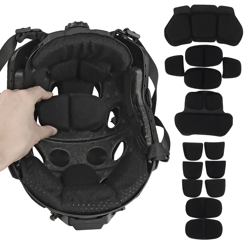 Helmet Inner Padding Kit Tactical Helmet Soft Breathable Protective Pad  Memory Foam Pads M-LOCK Fast High Cut Helmet Accessories