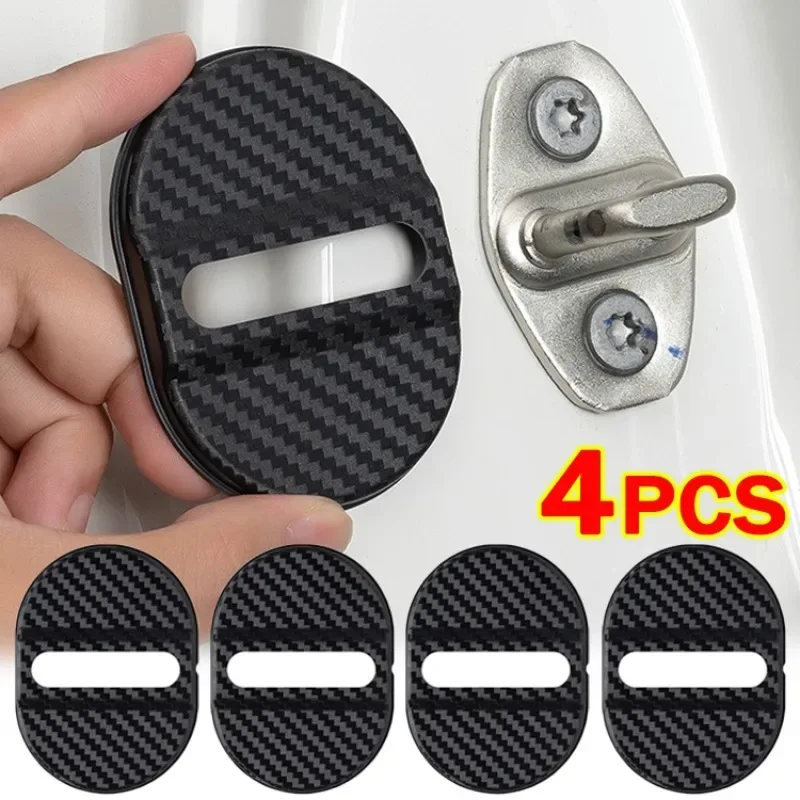 4PC Car Door Lock Cover Anti-Rust For Stainless Steel Protective Case Accessories Plastic Door Lock Protective Cover Functional