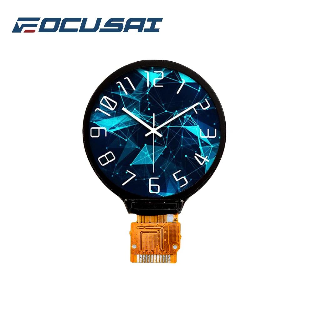 FOCUSAI Semiconductor Wafers 1.28 inch TFT LCD Display Module Round RGB GC9A01 Driver 4 Wire SPI Interface 240x240 Resolution