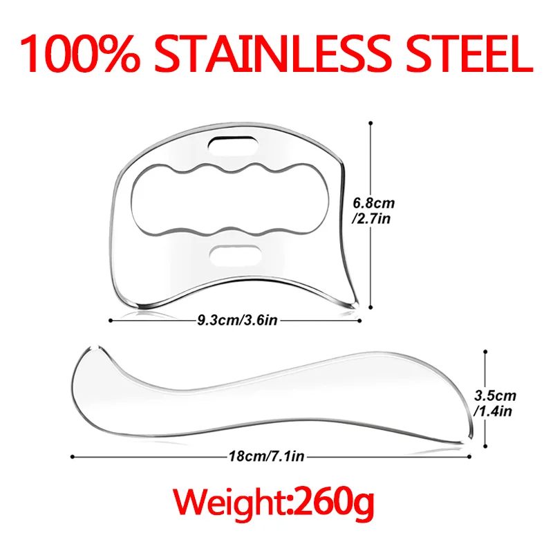أدوات تدليك غوا شا من الفولاذ المقاوم للصدأ أداة م...