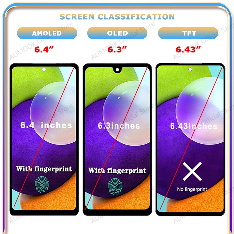 LCD Screen For Samung Galaxy A52 4G 5G LCD Display Touch Screen Digitizer Assembly A525F A525M A526B A526W A526U Repair Part lcd display screen