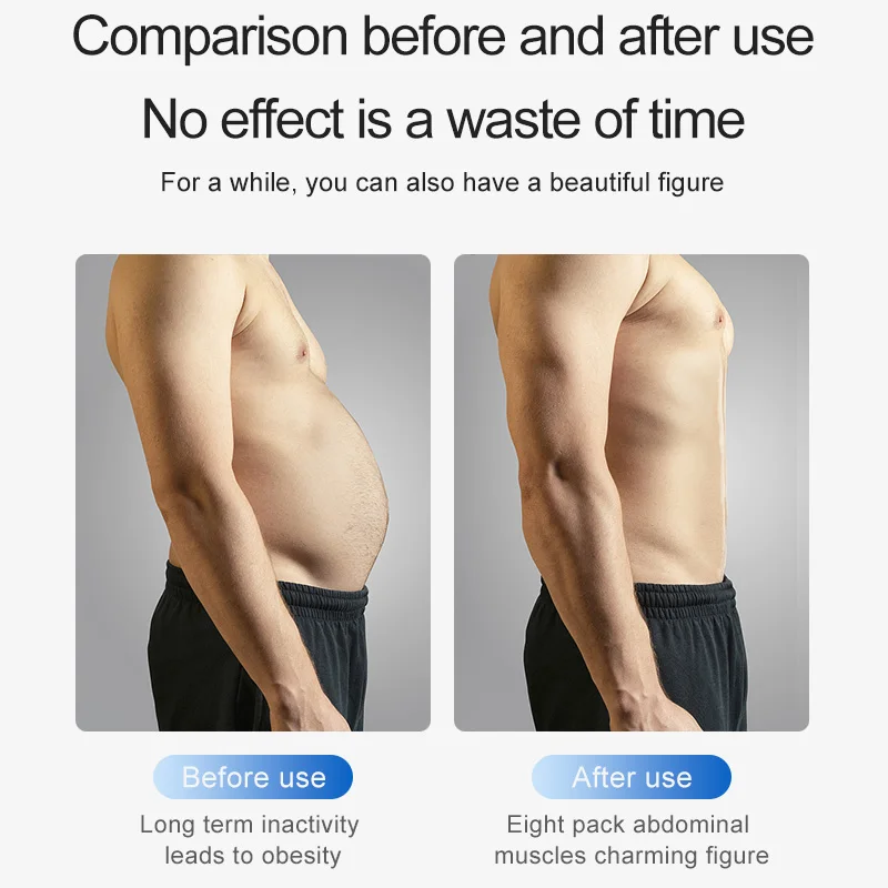 Abs Toning Belt Muscle Stimulator USB Rechargeable for Home Gym