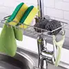 Kitchen Faucet Sponge Stainless Steel Bracket Shower Towel Rack Soap Box Sink Storage Rack to Store Bathroom Sponge Soap Brush 2