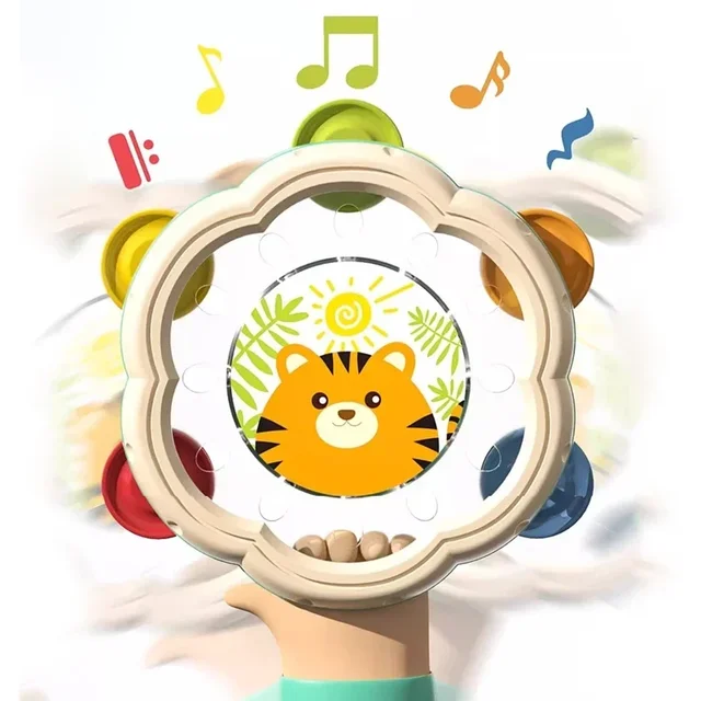 Instruments de musique pour bébé, jouets à tambour, jouets d'apprentissage Montessori pour tout-petits de 1 à 3 ans, développement précoce des mains, jouets musicaux interactifs 3