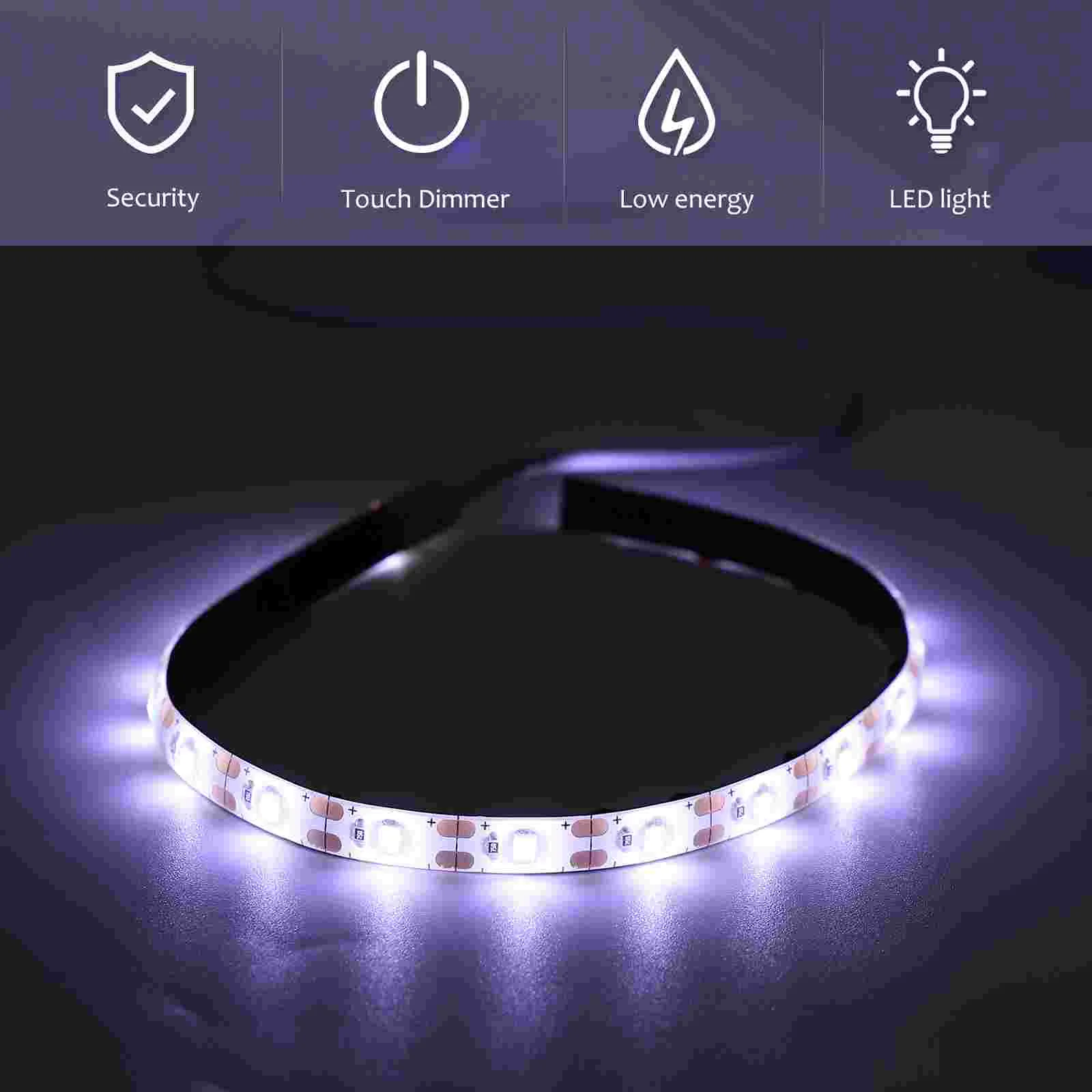 Mobestech USB Sewing Machine Light 5V Super Bright Sewing Strip LED Light with Touch Dimmer Self-adhesive Light super bright 360leds m cob led strip with dimmer eu 220v waterproof flexible led tape ribbon soft cob light bar for room decor