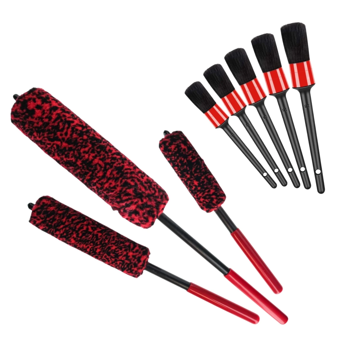 Auto Tire Wheel Detailing Brushs Set Multifunctional Car Cleaning tools For Car Rim Tire Bendable Detail Clean Easy Wash