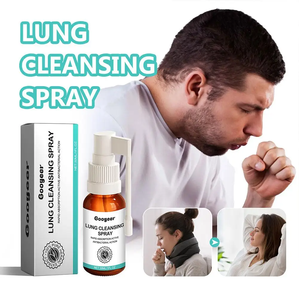 

30ml Herbal Lung Cleanse Spray Mist-Powerful Lung Support Inflammation Quit Relieve Clean Smoking Throat Spray Herbal Sore N3T9